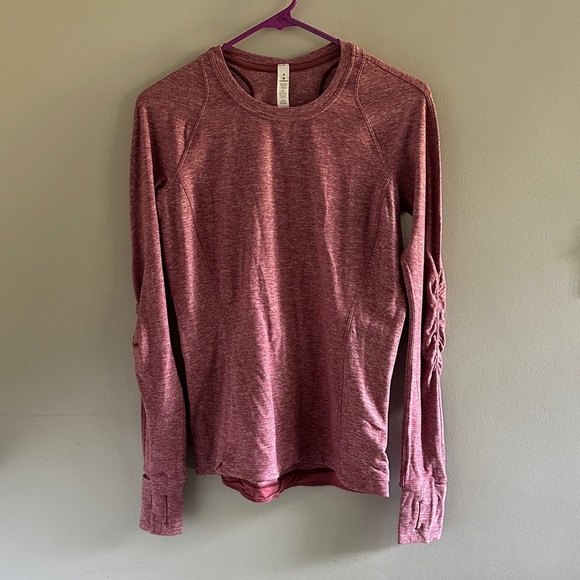 Lululemon Athletica Maroon Heathered Top - Picture 1 of 7